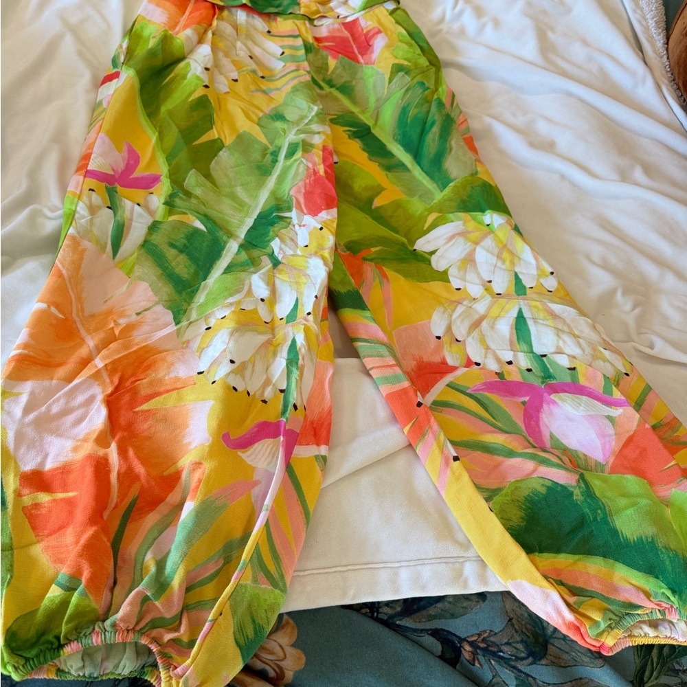 Anthropologie x Farm Rio Tropical Printed Women's Balloon Pants Medium - Picture 2 of 5